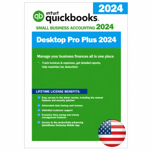 QuickBooks Desktop Pro Plus 2024 – Lifetime License Key – USA Version (3 Users)