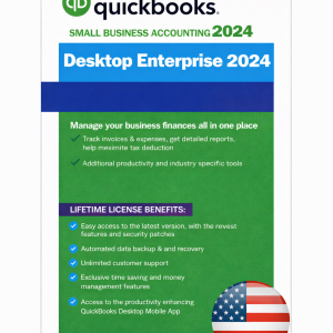 QuickBooks Desktop Enterprise 2024 – Lifetime License Key – USA Version (1 User)