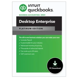 QuickBooks Desktop Enterprise Platinum 2024 for Windows | 5 Users | US Version